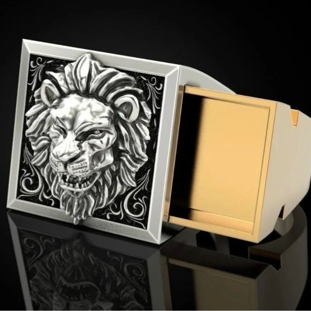 Classic Men's Ring Fashion Stone Zircon Punk Rings 
Luxury Jewelry
